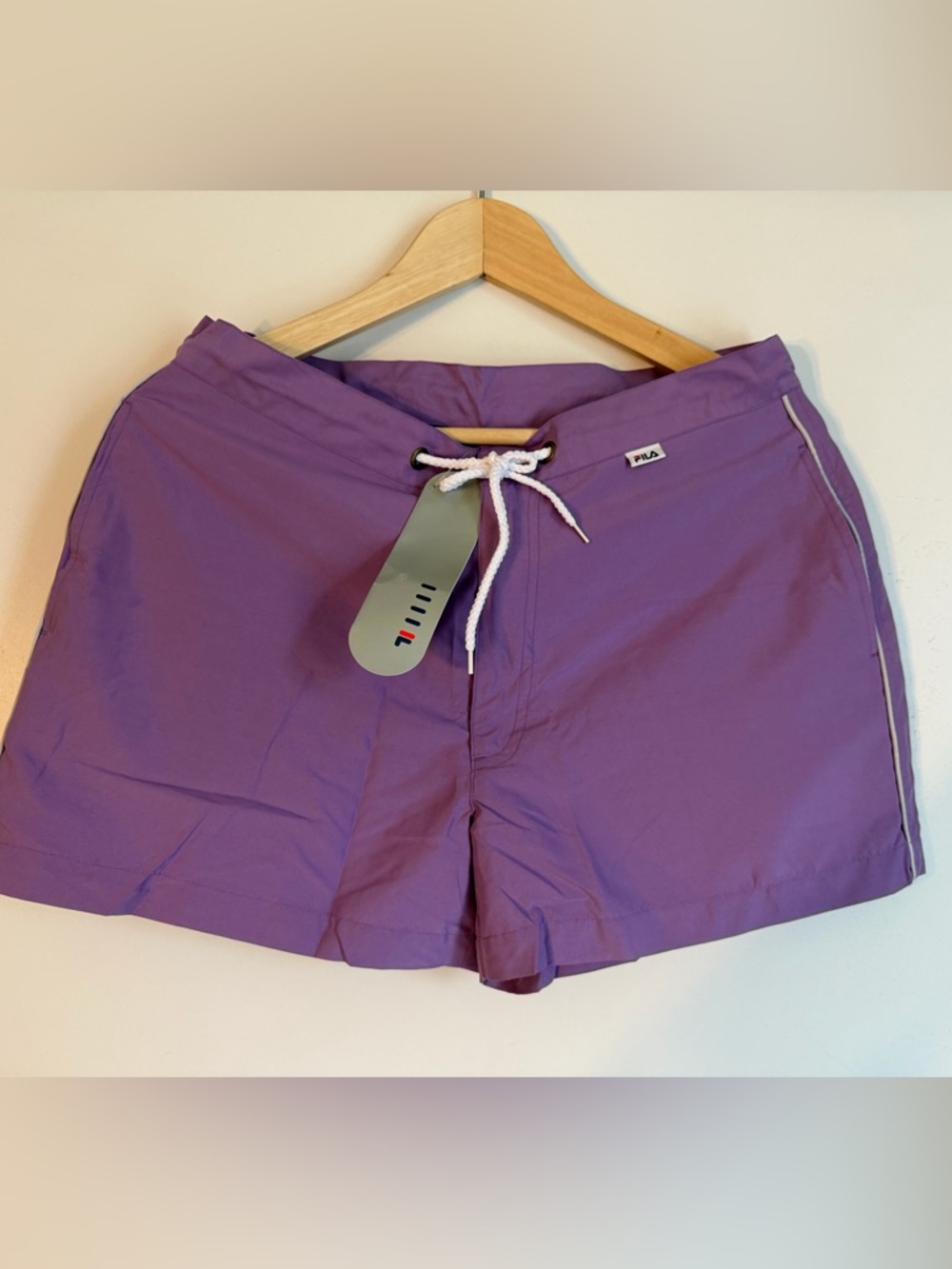Fila Lavender Drawstring Workout Shorts